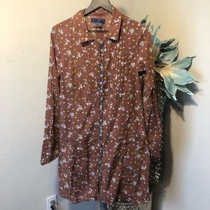 Free People brown floral dress/ tunic